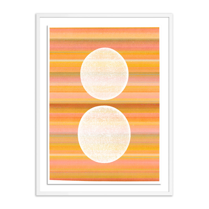 Harmony I Painting by David Grey, 40" H x 30" W x 2.5" D, White Maple Framed Paper