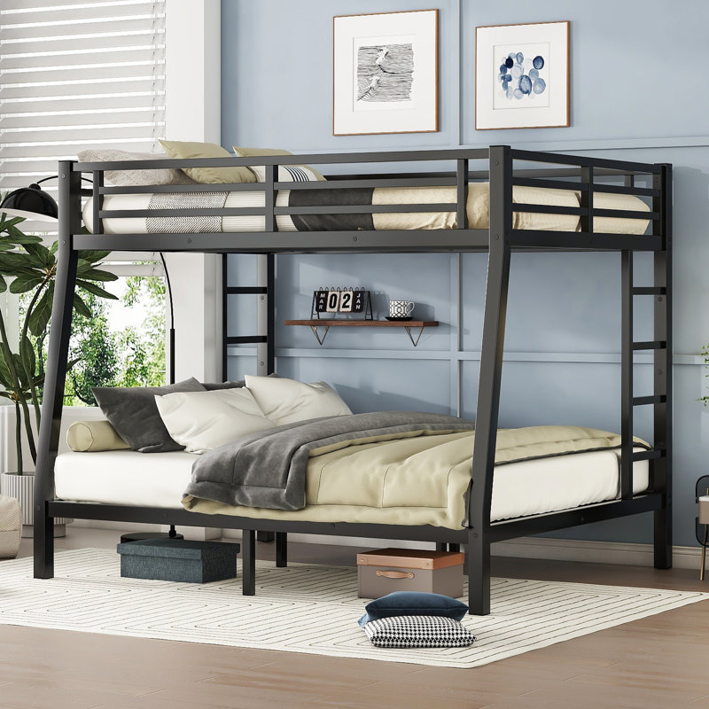 Metal Bunk Bed for Adults and Teens, Space-Saving Design with Noise-Reducing Frame, No Box Spring Required
