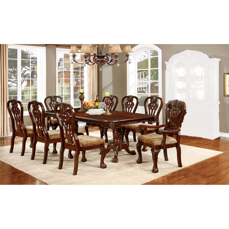 Alecsander 8 - Person Extendable Double Pedestal Dining Set