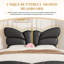 Lit double tapissier avec tête et pied de lit en forme de papillon-942020165-942020164
