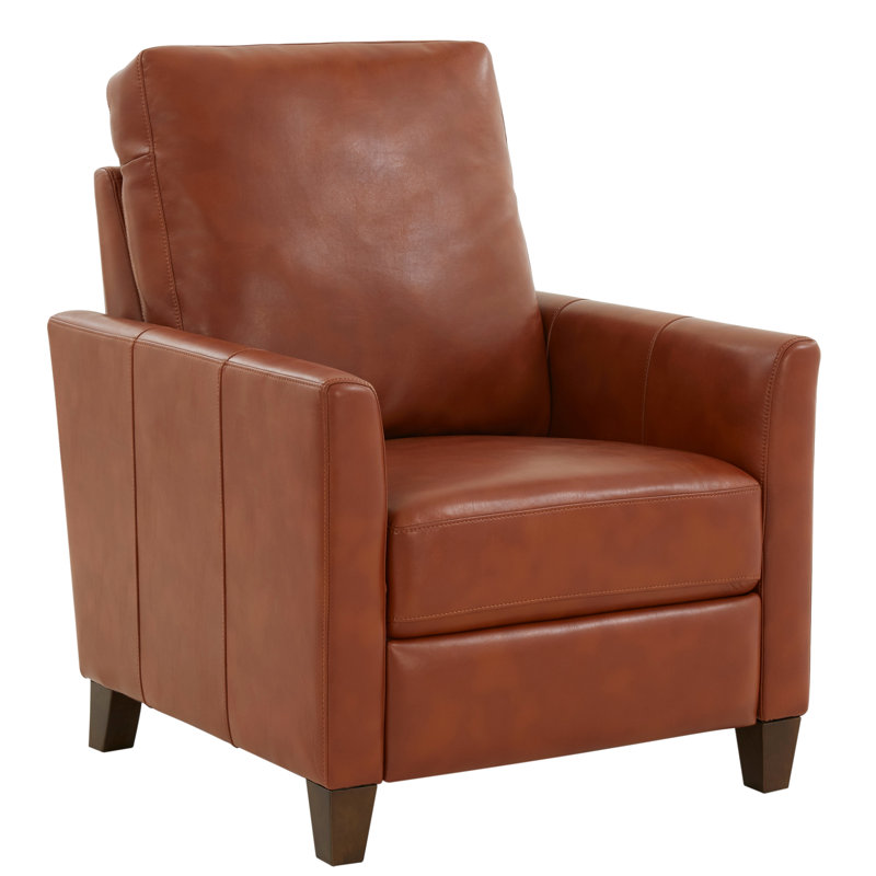 Fauteuil inclinable moderne en similicuir Pablo, Caramel