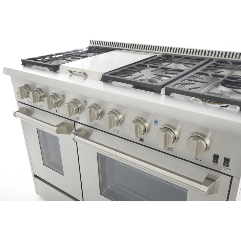 Kucht 48" 6.7 Cubic Feet Range, Classic Silver, Propane Gas