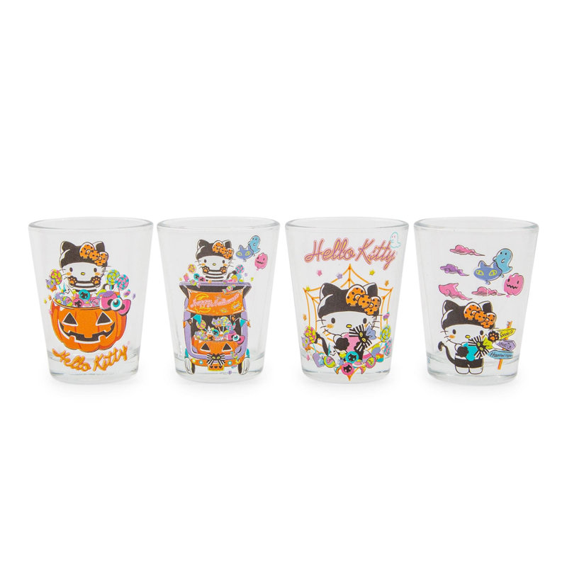 Mini-verres à liqueur Sanello Hello Kitty Halloween 2 onces | Ensemble de 4