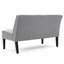 Tissu gris de 50 po revêtu de tissu gris, structure en bois massif durable, lin doux et style élégant pour votre espace de design contemporain