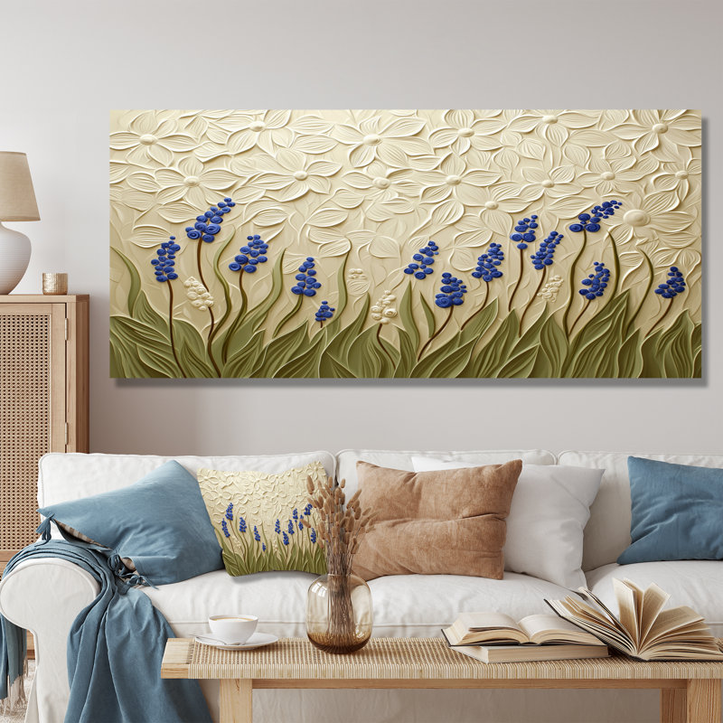 «Bluebell Forest II - Lily», décoration murale en métal, impression moderne sur métal, H 28 po x l 60 po x P 0,84 po