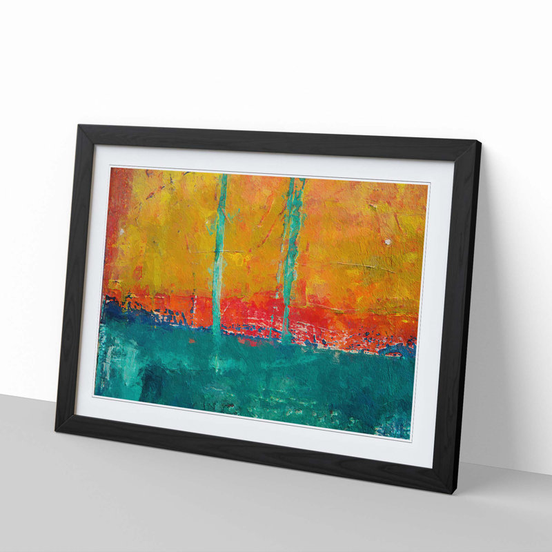 Abstract Vol.340 by S.Johnson - Framed Print, 24cm H x 33cm W x 2cm D, Black Framed