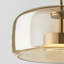Luminaire suspendu moderne en verre ambré à DEL-602294401