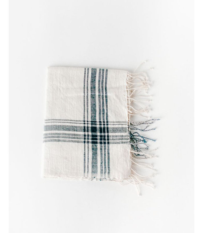 Cabin Hatch Cotton Hand Towel, Blue