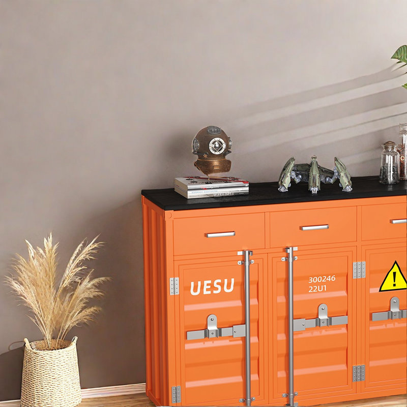 Buffet Jennier 70,86, Orange / argenté