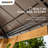 Sunjoy Hardtop Gazebo 11 x 11 ft. Cedar Framed Wood Gazebo with Brown Steel and Polycarbonate Hip Roof Hardtop for Garden, Backyard Shade