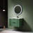 Bathroom Vanity Cabinet with Sink Black Wall Mounted Bathroom Vanities with Ceramic Sink Floating Fluted Sink Vanity with Drawers,Modern-124579428-124579430
