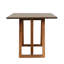 Table de salle à manger à hauteur de comptoir Namie, plateau rectangulaire en bois brun 78 pouces