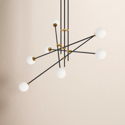 Fritz 8 Light Glass Dimmable Pendant