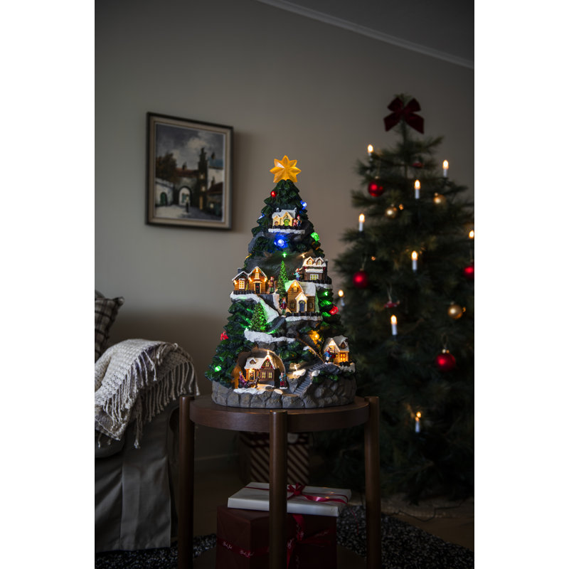 Festive Multi-Coloured LED Christmas Tree Decoration with Timer - Battery Operated