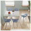Ensemble de 2 chaises longues de patio modernes - Légères chaises longues d'extérieur en plastique PP pour patio, plage et salon (bleu clair)