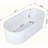 Freestanding Soaking Bathtub, Contemporary Acrylic Pleated Tub, White Stand Alone Bath with Chrome Overflow and Drain, Easy Install for Modern Bathroom Renovation-120698866
