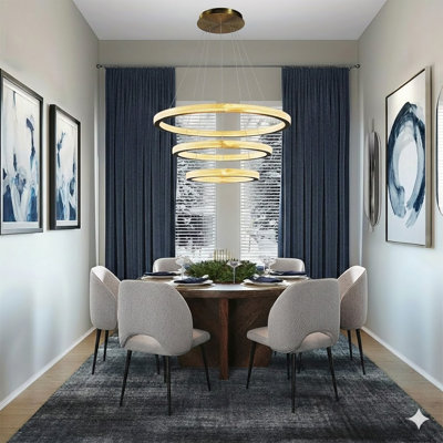 Cledia Modern 3 Light Hoop LED Chandelier
