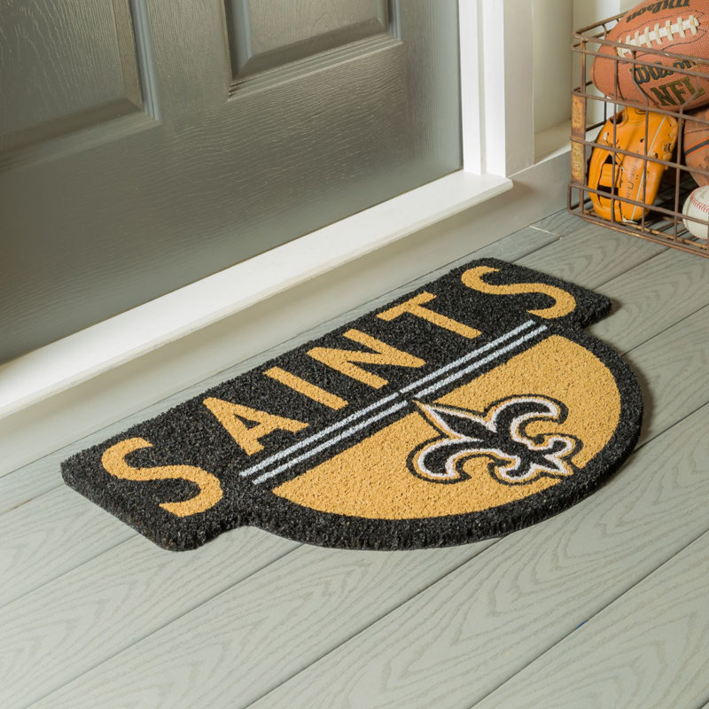 Tapis de bienvenue d'extérieur en fibre de coco NFL, Saints