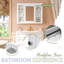 Meuble-lavabo 36 po avec armoire à pharmacie, armoire de rangement moderne avec 2 portes à fermeture douce et 4 tiroirs, meuble-lavabo simple-112448274