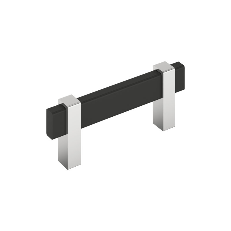 Mulino 3 pouces (76 mm) d'un centre à l'autre, Noir mat / Chrome poli