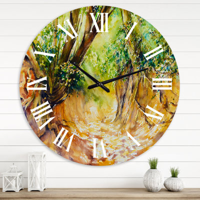 Little Forest Road - Traditional Wall Clock