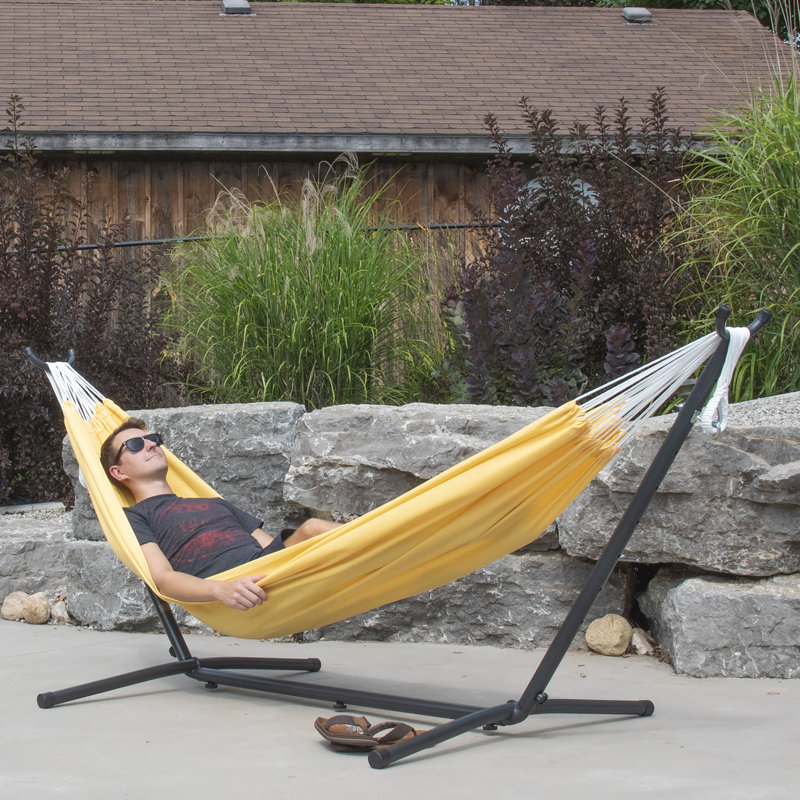 Fiona Double Hammock with Stand, Yellow