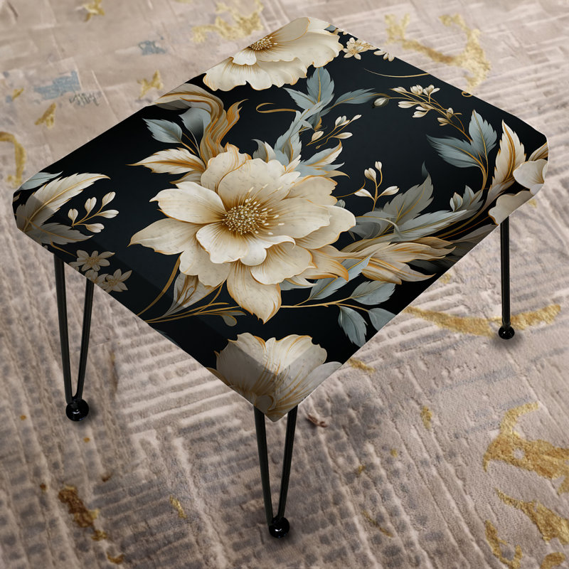 Repose-pieds contemporain à motif victorien II - Motif contemporain