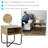 Industrial Open Shelf End Table with Steel Cross Leg Base