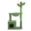 Arbre à chat Cactus 39,4 po avec hamac, grand poteau à griffes en sisal pour chats d'intérieur de taille moyenne, vert