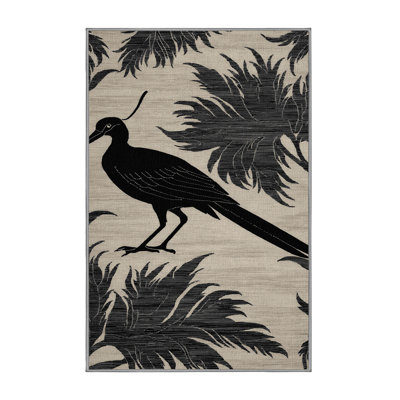  Tapis lavable noir Drongo