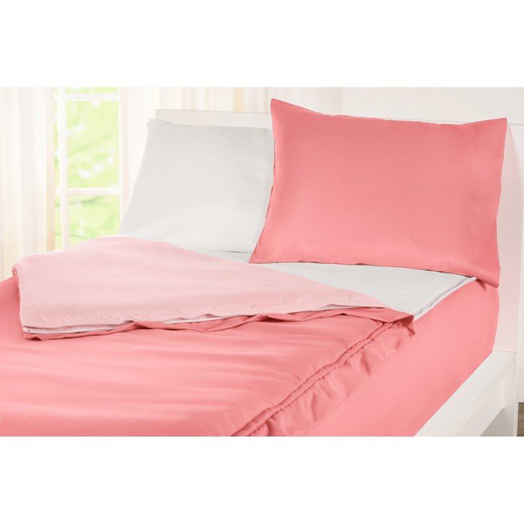 Troche Bunkie Deluxe All-in-One Zipper Bedding Set The Twillery Co. Color: Pink, Size: Twin