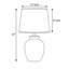 Arlo Textured Oval Drum Table Lamp