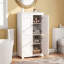 Armoire de rangement blanche avec 4 portes