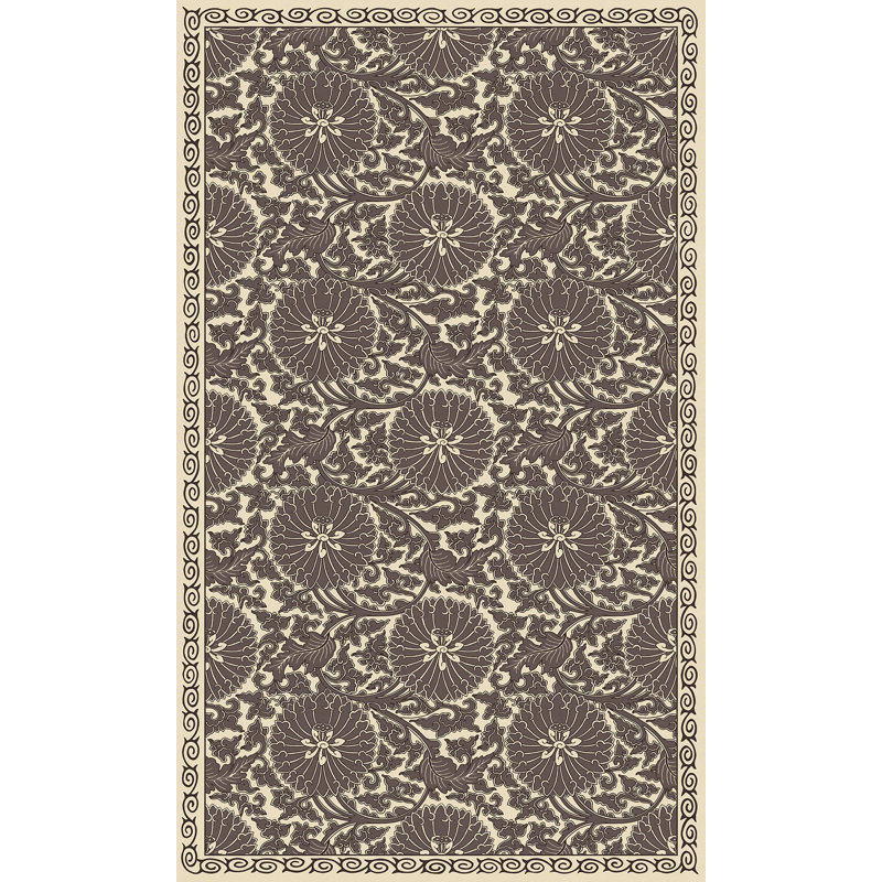 Aleda Vinyl Floral Indoor Rug, Rectangle 3' x 5'