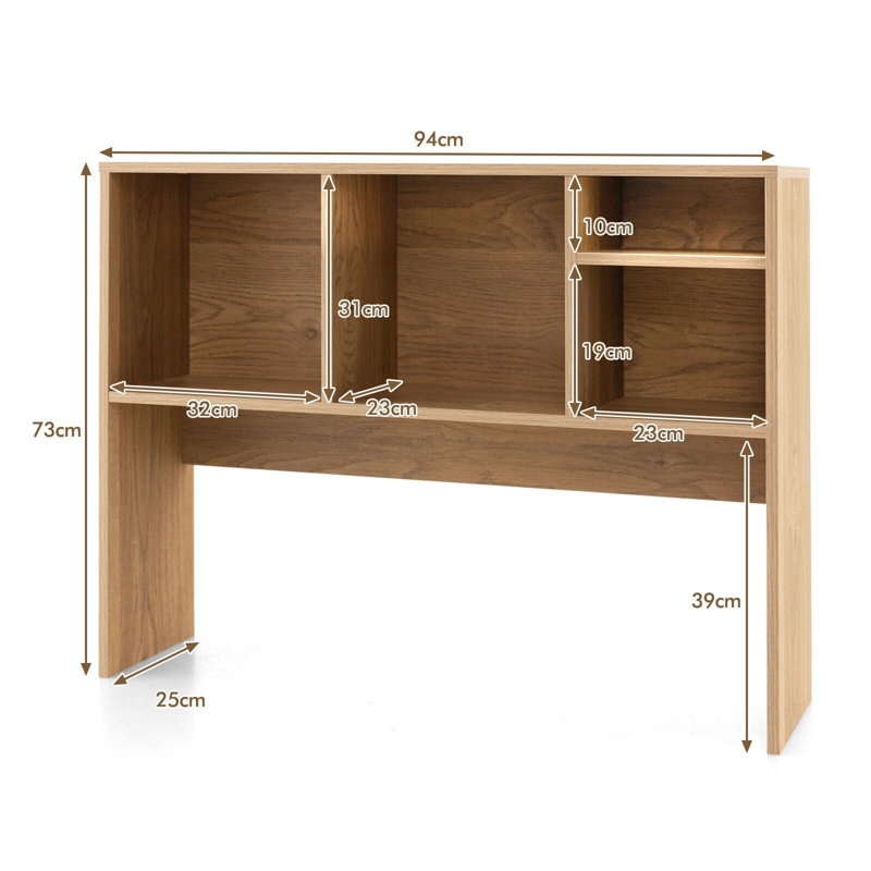 Rosello 73cm H x 94cm W Bookcase, Brown