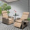 Fauteuil inclinable d'extérieur, fauteuil inclinable avec osier tissé à la main