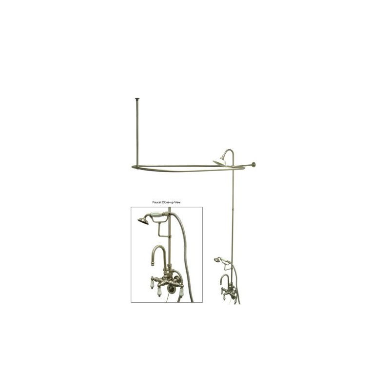 Vintage Volume Complete Shower System with Rough-in Valve, Satin Nickel