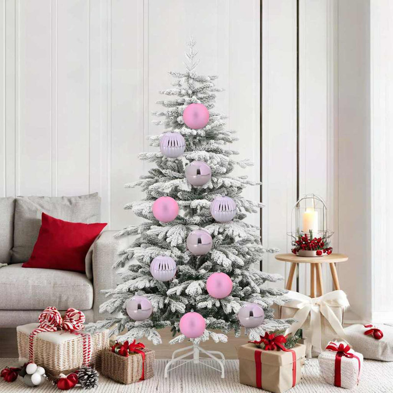 Christmas Bauble Set 9 pcs XL, Pink