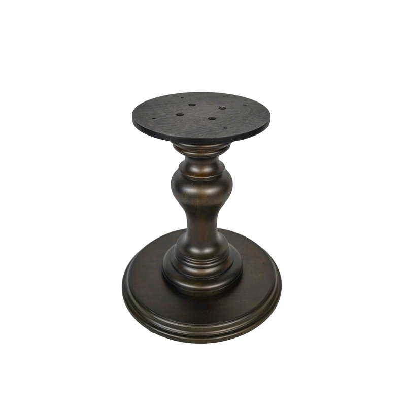 Ignasas Pedestal Table Base, Brown, 29" Tall
