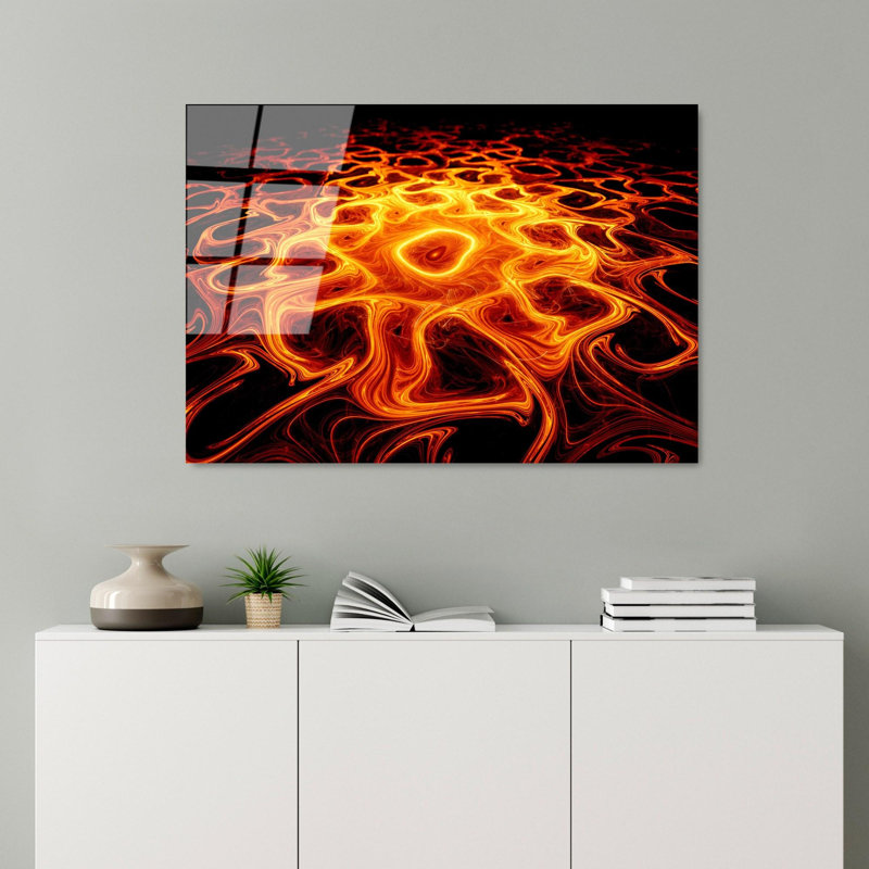 Superbe peinture murale en verre trempé 27,6 po x 39,4 po | 100% verre trempé, épaisseur: 0,16 pouce | Décoration élégante pour le salon ou le bureau, durable et facile à nettoyer, idée de cadeau parfaite