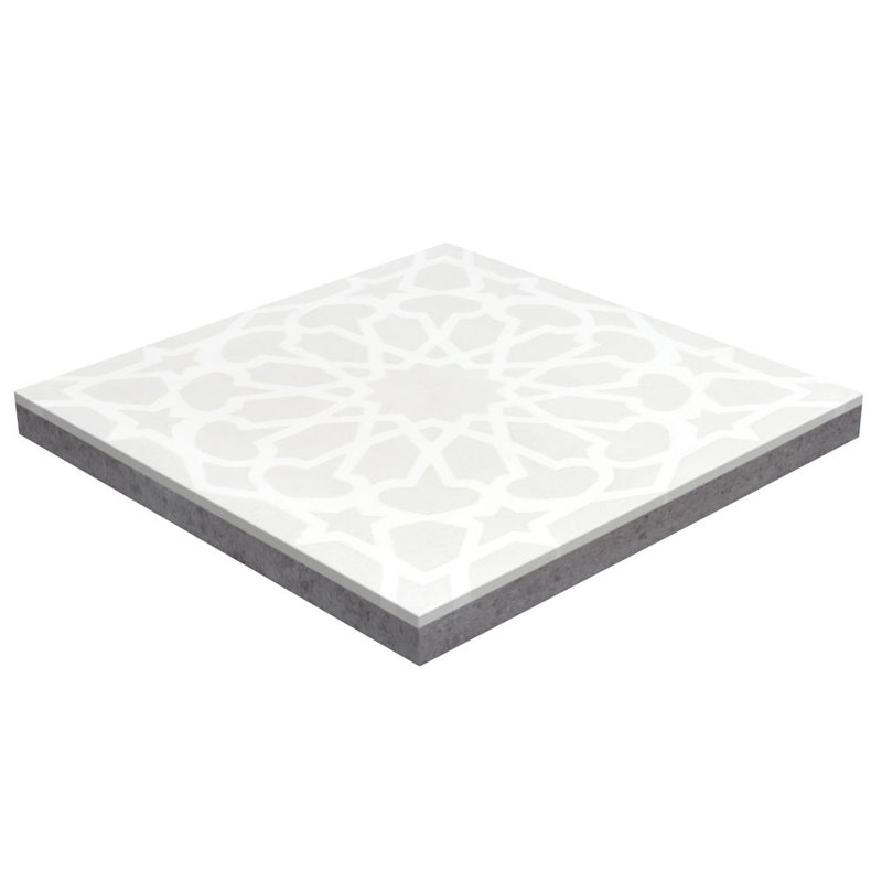 Andalusia Petite Fog 8" x 8" Cement Patterned Wall & Floor Tile