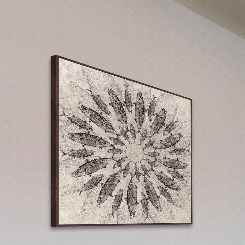 " Concentric Fish " by Marmont Hill, 18" H x 18" W x 1.5" D