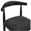 Tabouret de bar en tissu noir (ensemble de 2)