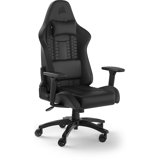 Corsair Adjustable Reclining Ergonomic Leather Swiveling PC & Racing Game Chair in Black