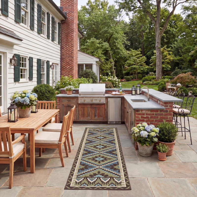 Northpoint Performance Southwestern Indoor/Outdoor Area Rug, Runner 2'3" x 8'