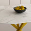 Table de salle à manger moderne et simple avec pales extensibles, base en acier au carbone en forme de X