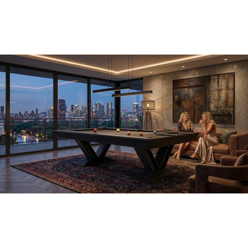 Savant 8' Slate Pool Table In Black Ash