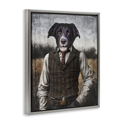 "Chien en vêtements coloniaux" par Karen Burke