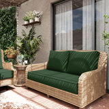 Wynee Outdoor 5'' Loveseat Cushions Bench Seat / Back Cushion, Only Cushions
