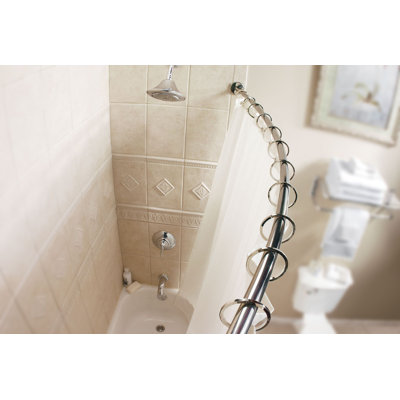 Curved Fixed Shower Curtain Rod